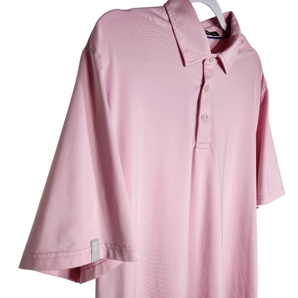 RLX Ralph Lauren Men's Golf Performance Polo Shirt Light Pink‎ Dri Fit Sport L
